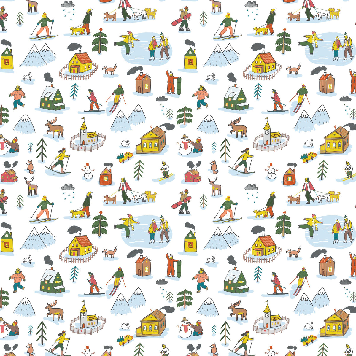 Sanbao Underglaze Transfer - Winter village